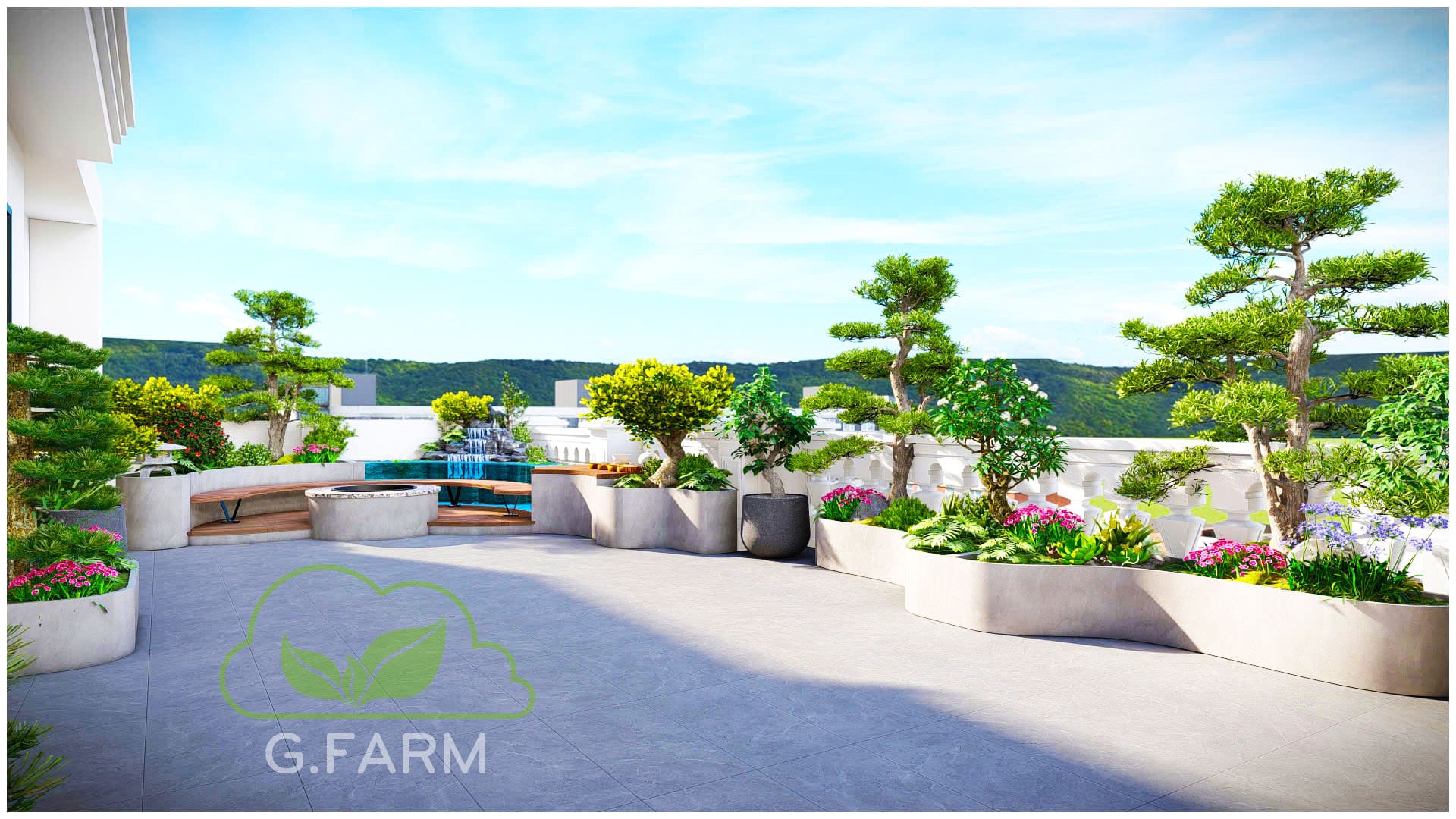 Thiết kế vườn sân thượng mới nhất 2026